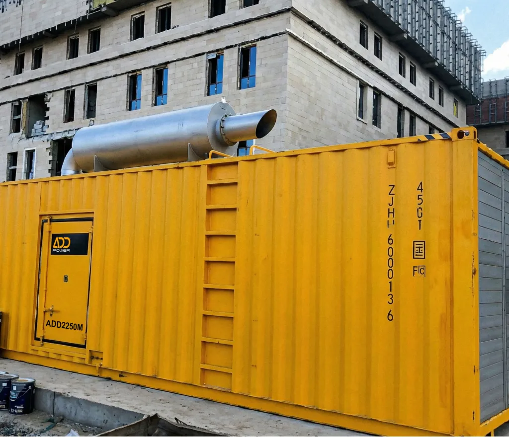 Diesel generator set in container as main power source